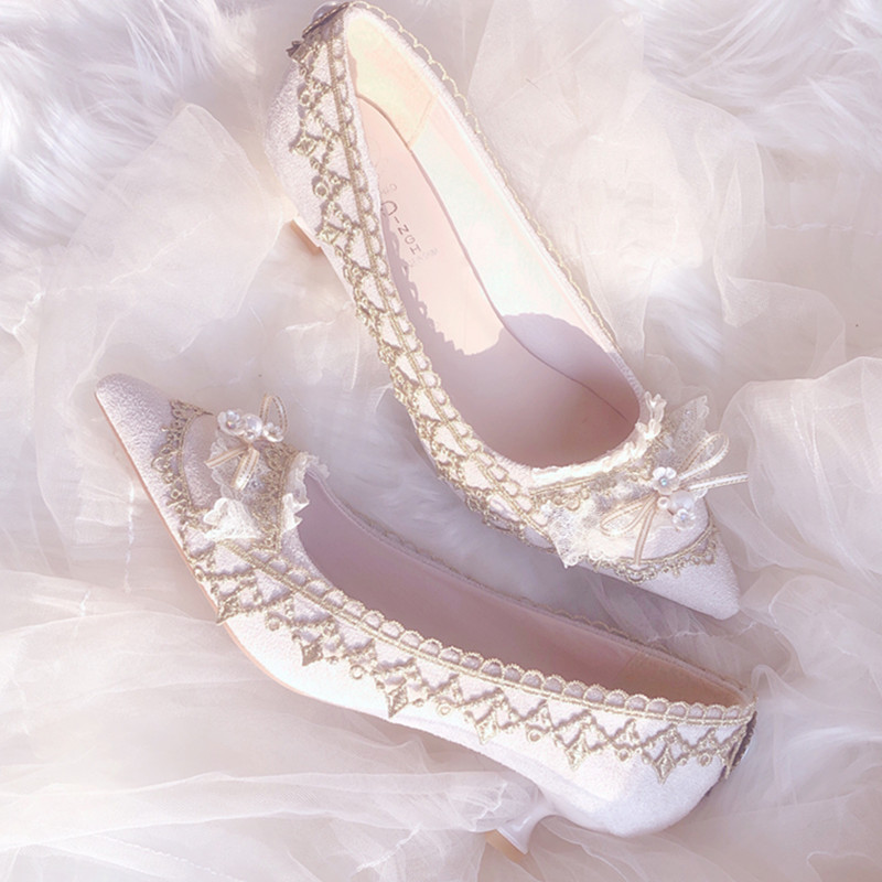 Court Heel Pointed - Lolita sapatos femininos de salto alto