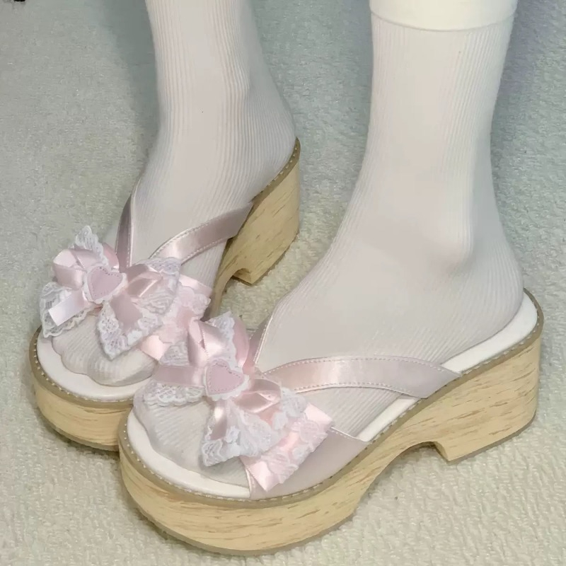 Women'S Shoes Quality - Sandálias de Plataforma com Laço e