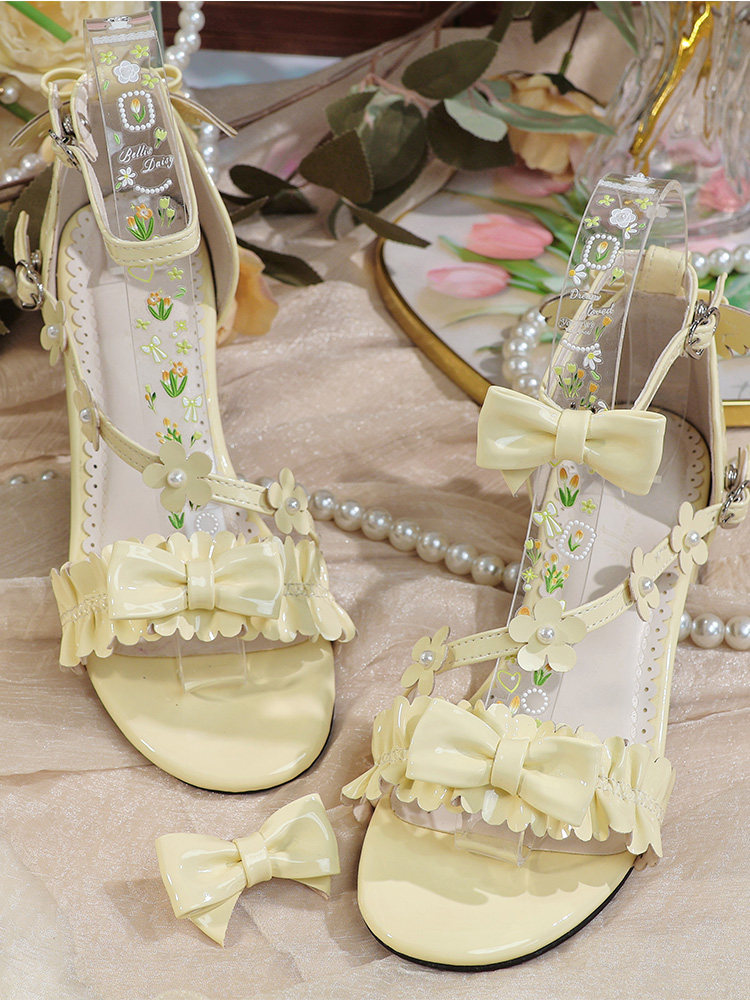 Women'S Shoes Clogs - Sandálias Femininas Japonesas Lolita com Laço