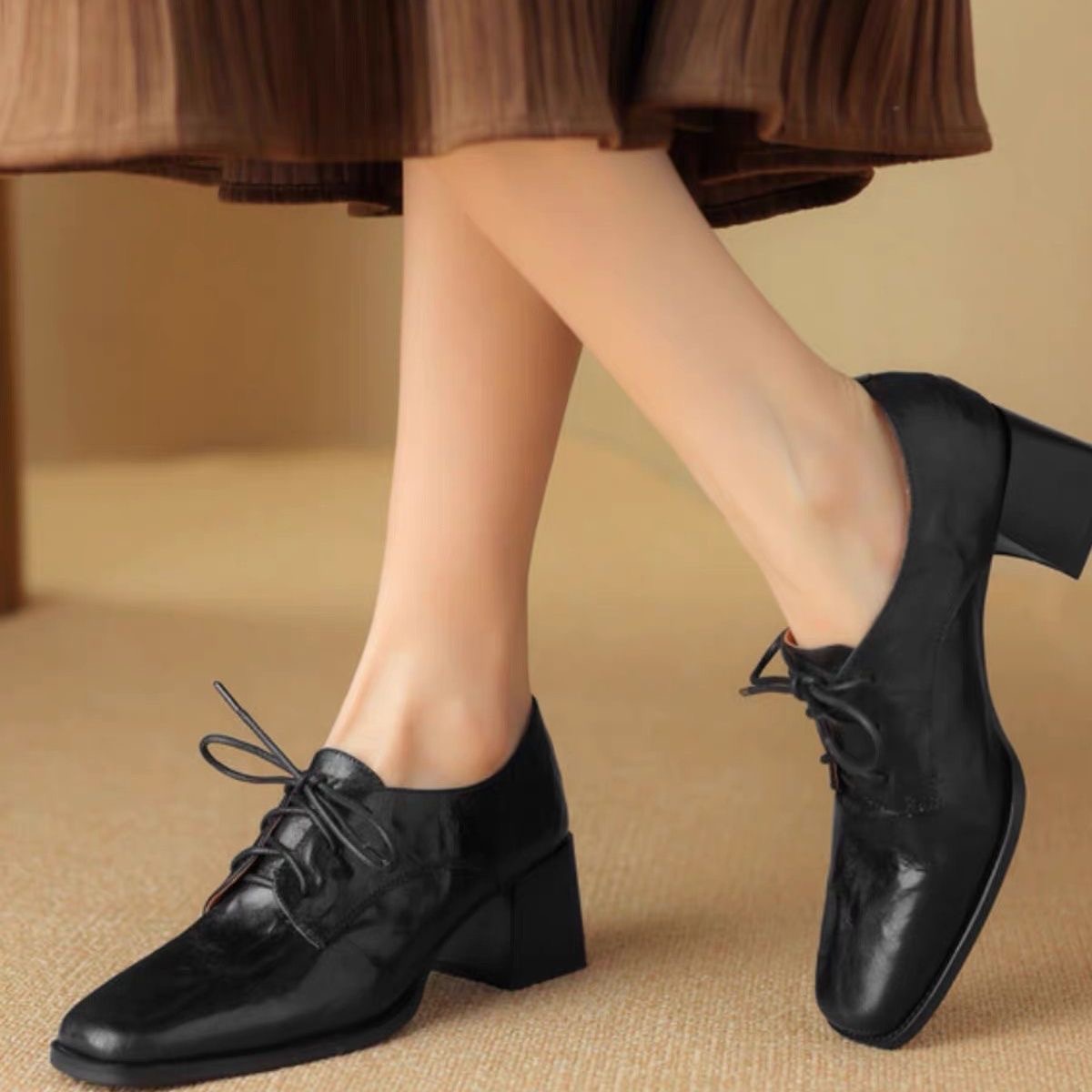 Sapatos Oxford femininos com b - Oxford Lace Up Women avaliação e preço