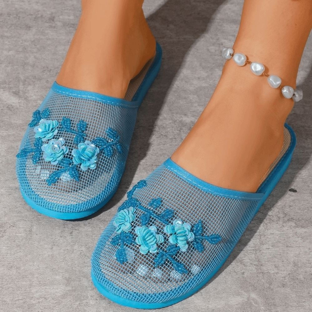 Sandálias Casuais de Malha com - Mule Slip On avaliação e preço