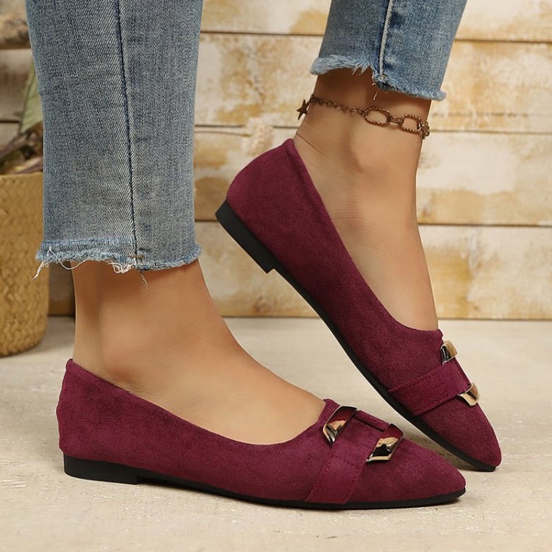 Sapatos Planos de Camurça com  - Women'S Shoes Clogs avaliação e preço