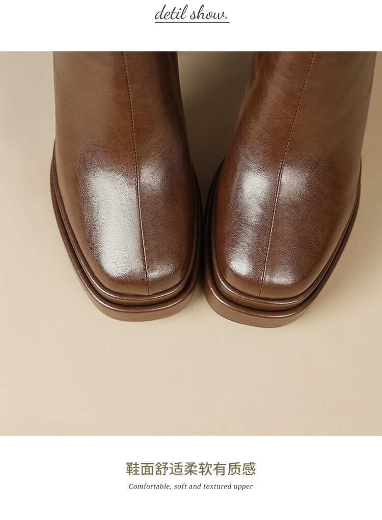 Botas de cano alto de couro ma - Knee High Boots Women avaliação e preço