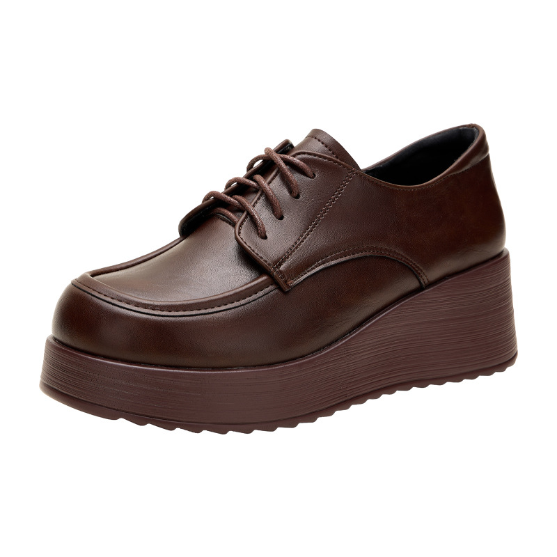 Sapatos de Couro Macio com Pla - Oxford Lace Up Women avaliação e preço