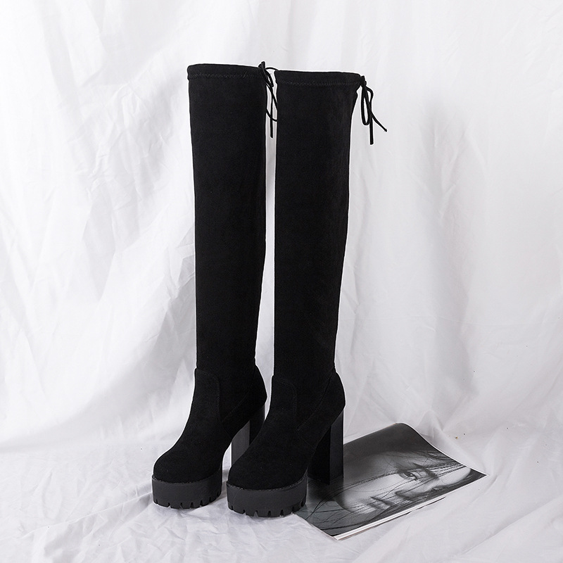Botas acima dos joelhos para m - Sock Boot Women avaliação e preço