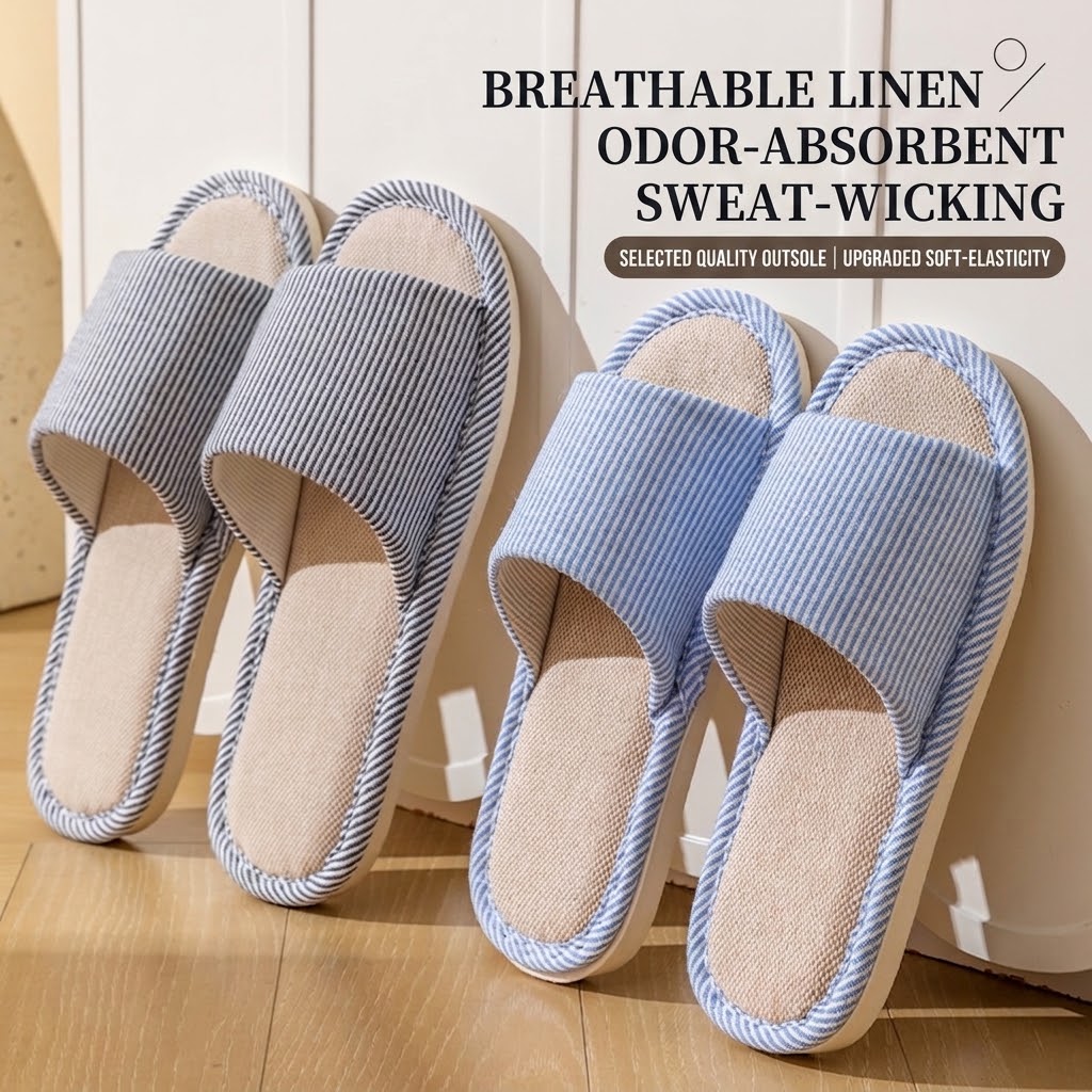 Chinelos de Linho Respirável p - Mule Slip On avaliação e preço