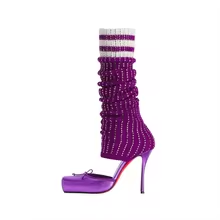 Butterfly-Kont Sandálias femin - Knee High Boots Women avaliação e preço